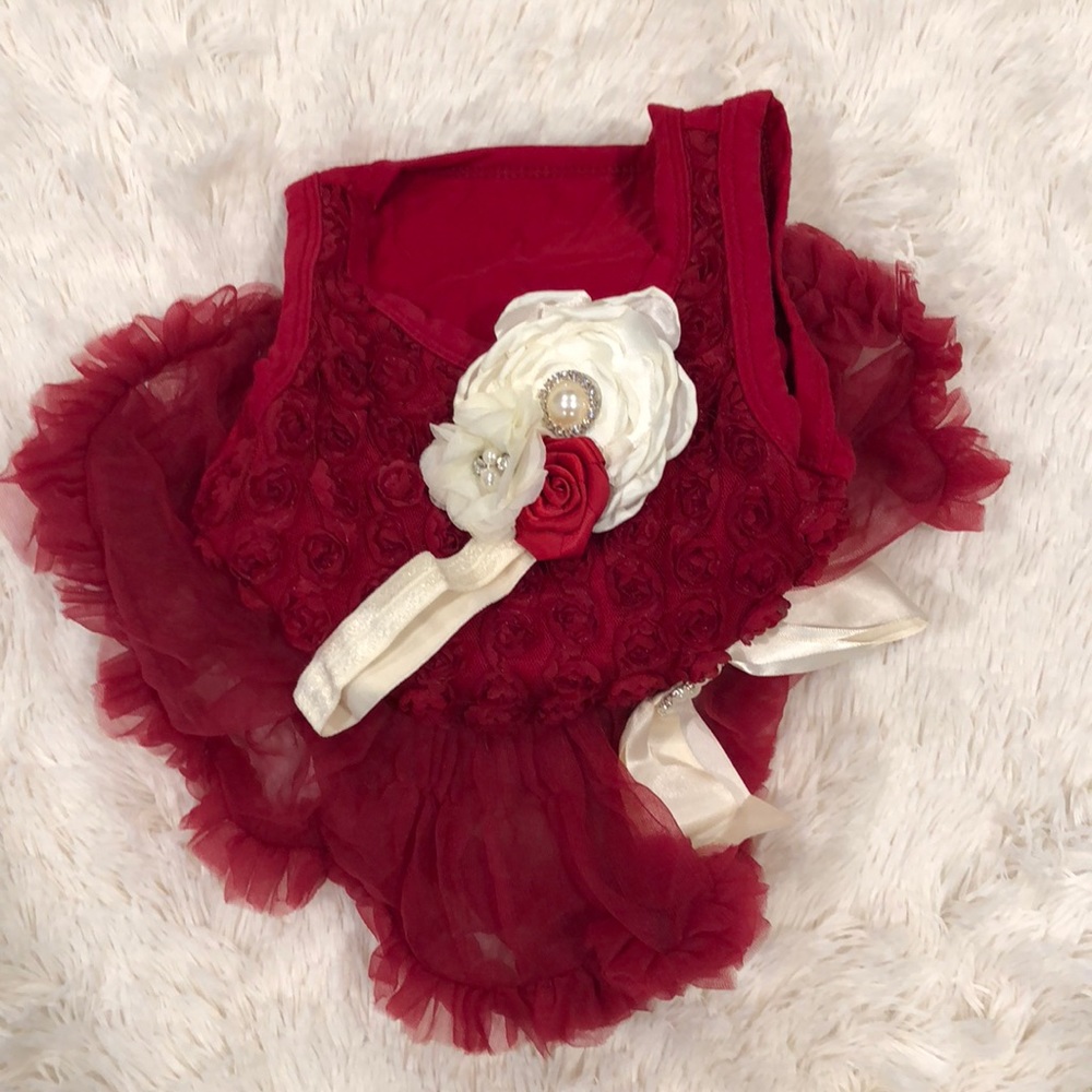 Red dress with headband